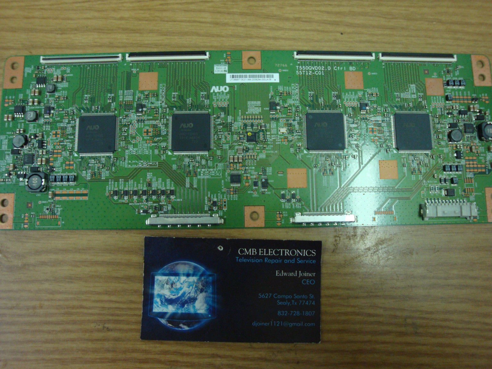 SONY XBR-65X900A Ctrl T-CON BOARD T550QVD02.0 55T12-C01